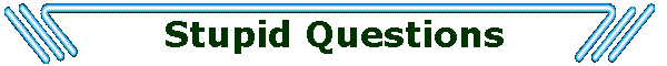 Stupid Questions